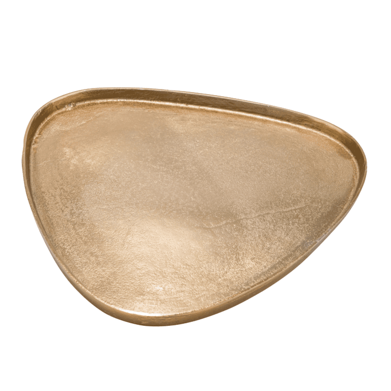 Teller Tablett aus Metall in Gold 20 cm