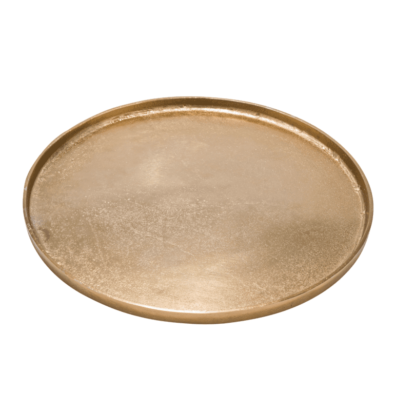 Teller Tablett aus Metall in Gold 25 cm