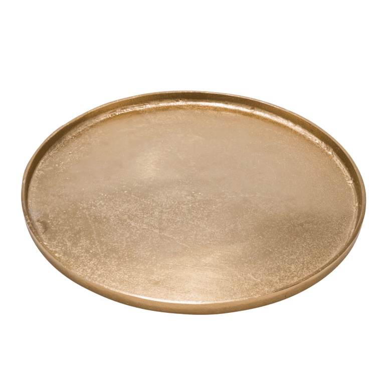 Teller Tablett aus Metall in Gold 30 cm