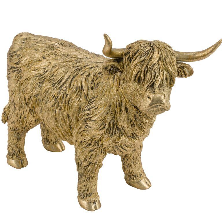 Hochlandrind / Yak 15 cm in Gold