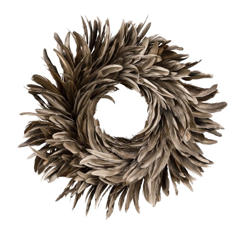 Federkranz in Champagner 26 cm