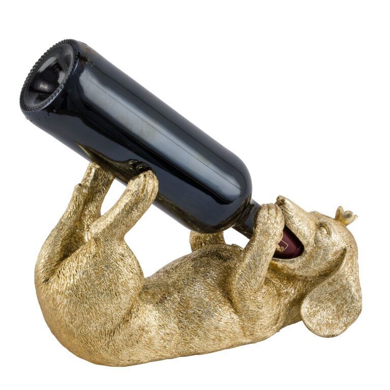 Flaschenhalter Kuh in Gold Flaschenhalter Kuh in Gold