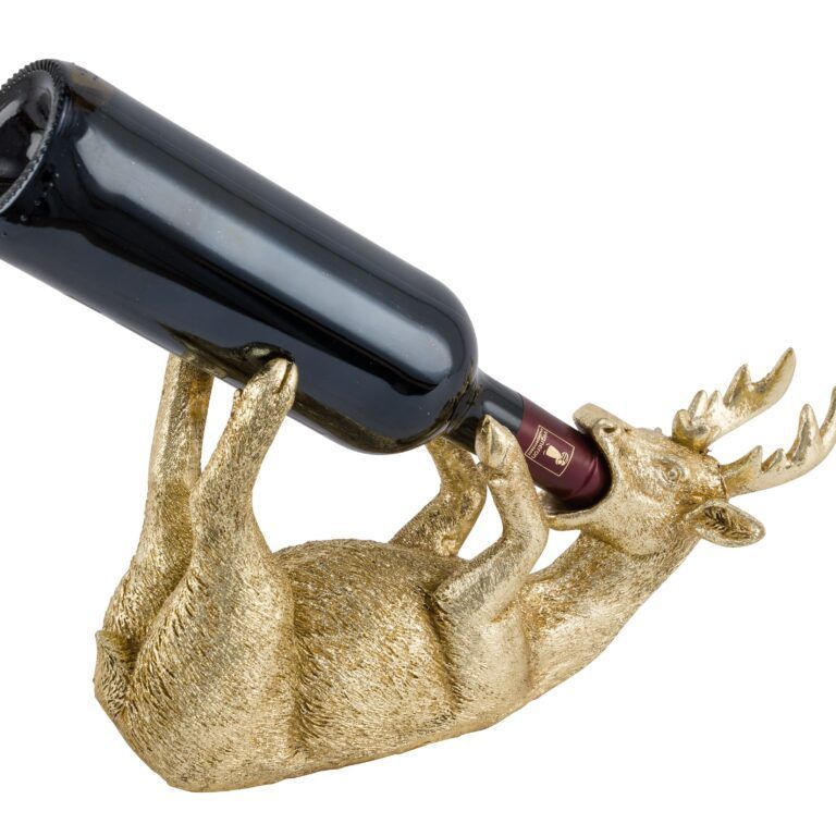 Flaschenhalter Kuh in Gold