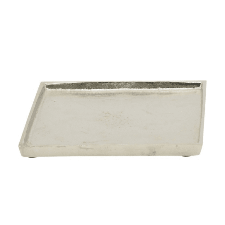 Tablett aus Aluminium quadratisch 20 x 20 cm