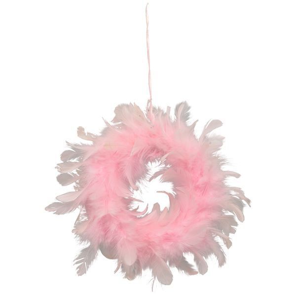 Federnkranz in Pink 15 cm