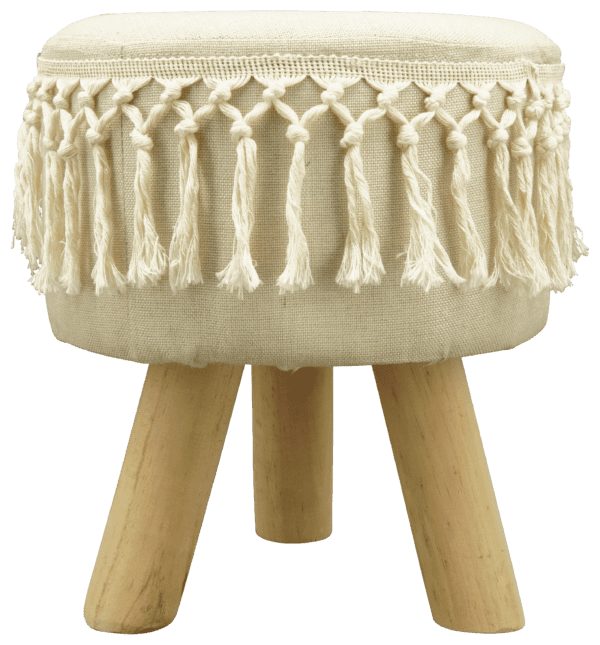 Hocker Boho mit Zotteln 31 cm