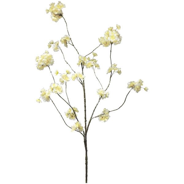 Ast mit vielen Kirschblüten in weiss 126 cm