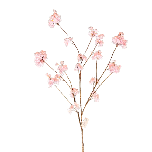 Kunstblume Ast mit vielen Blüten Prunus Malaga in Rosa 126 cm