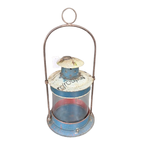 Laterne Antique rusty Metall Rot-Blau
