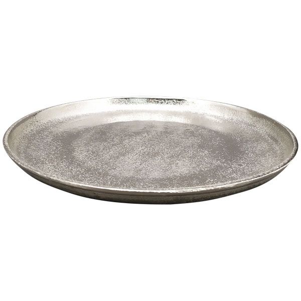 Tablett / Teller rund aus Aluminium 33 cm