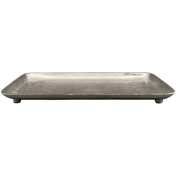 Teller Tablett aus Metall in Silber 33 cm Teller Tablett aus Metall in Silber 33 cm