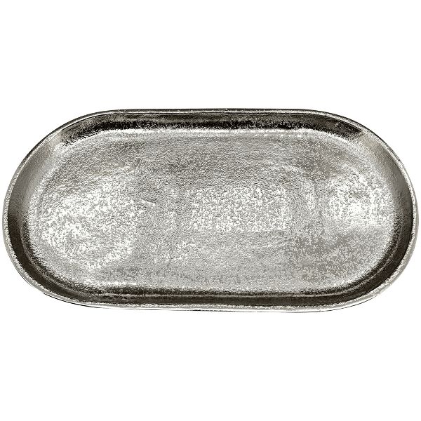 Tablett aus Aluminium oval