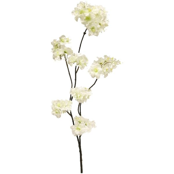 Ast mit vielen Kirschblüten in weiss 84 cm