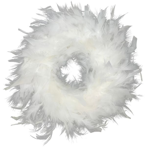 Federnkranz in weiss 30 cm