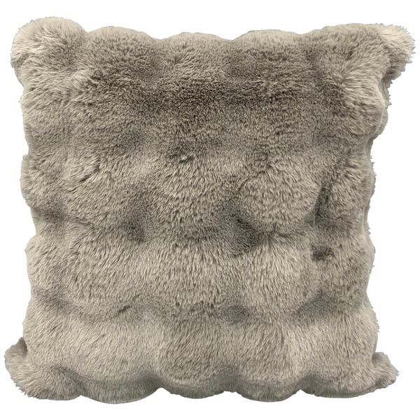 Kissen aus flauschigem Fell in Braun 45 cm