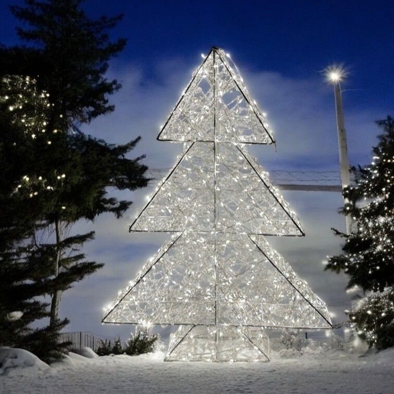 Tannenbaum weiss Outdoor mit 500 LED und weissen Kristallpunkten