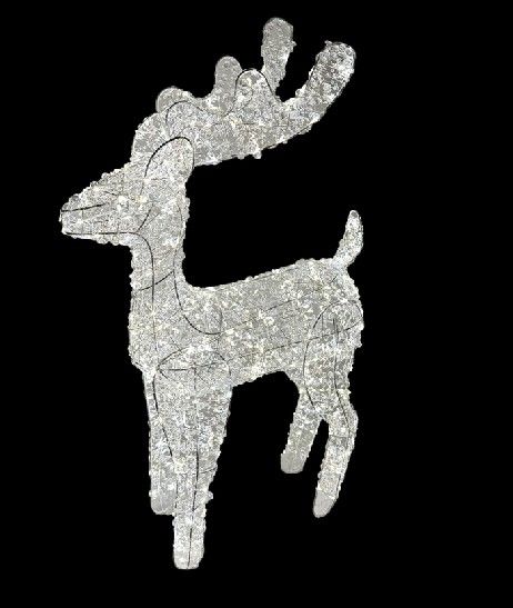 Rentier LED Outdoor mit 500 LED weissen Kristallpunkten Rentier LED Outdoor mit 500 LED weissen Kristallpunkten