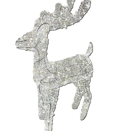 Rentier LED Outdoor mit 500 LED weissen Kristallpunkten Rentier LED Outdoor mit 500 LED weissen Kristallpunkten