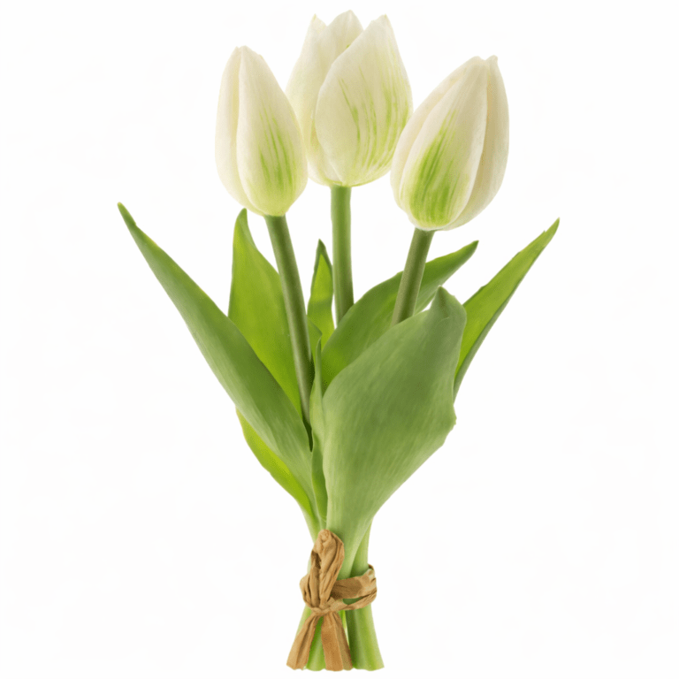 Künstliche Tulpen im Bund creme-weiss 25 cm