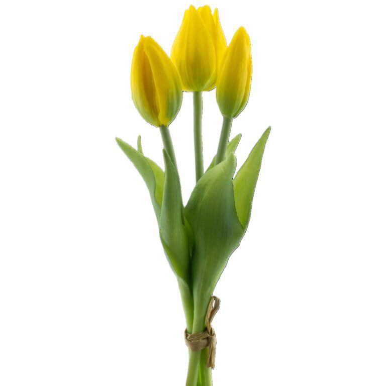 Künstliche Tulpen im Bund creme-weiss 25 cm