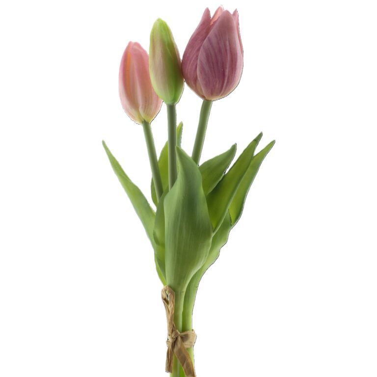 Künstliche Tulpen im Bund creme-weiss 25 cm