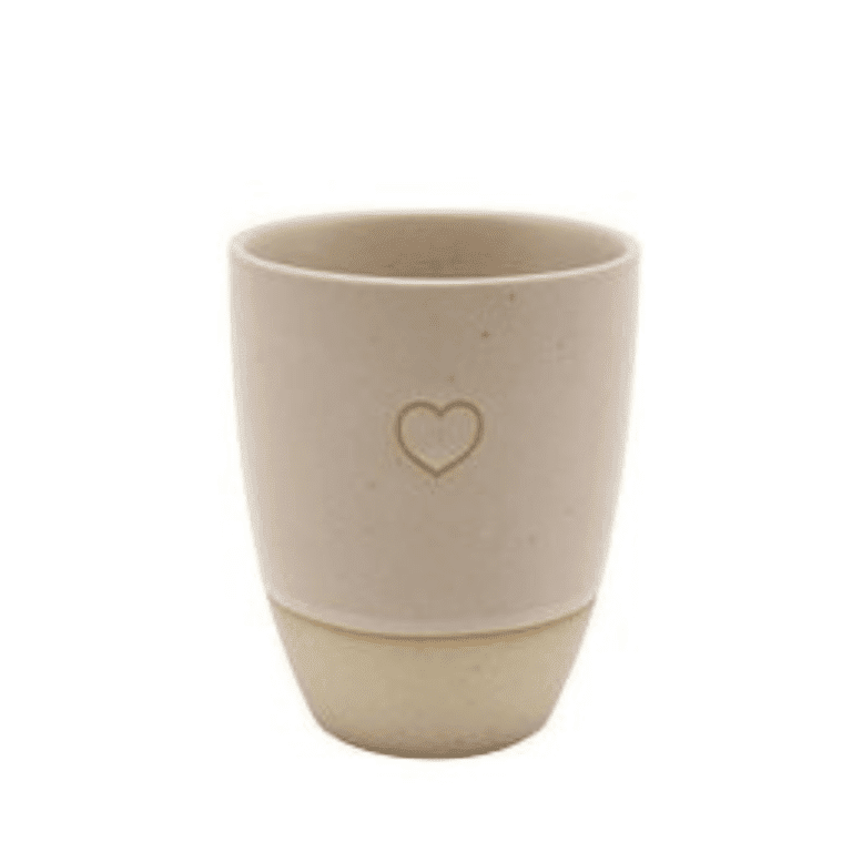 Tasse Becher aus Porzellan in Creme/Beige