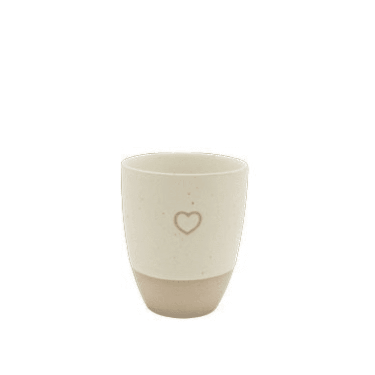 Tasse Becher aus Porzellan in Offwhite/Beige Tasse Becher aus Porzellan in Offwhite/Beige