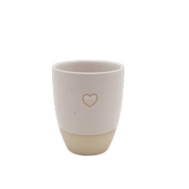 Tasse Becher aus Porzellan in Creme/Beige