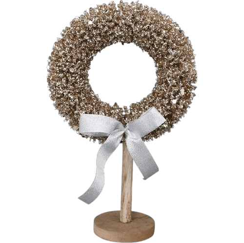 Weihnachtskranz zum stellen in Gold 40 cm