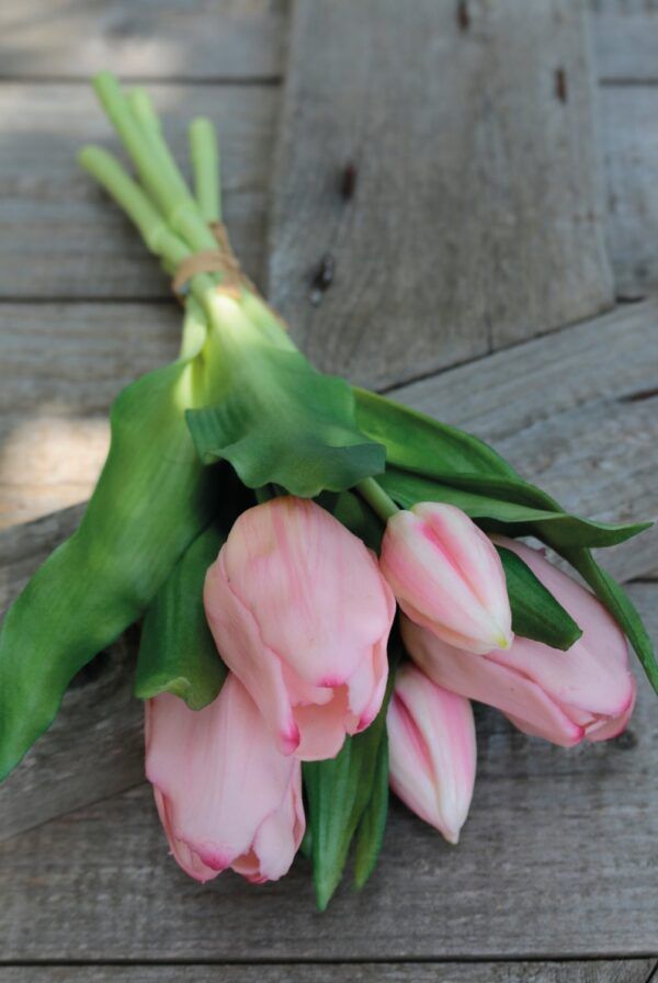 Künstliche Tulpen im Bund rosa-Pink