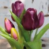 Tulpen im Topf künstlich in real touch Violett