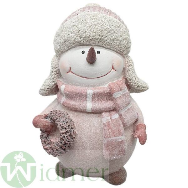 Schneemann in rosa 18 cm