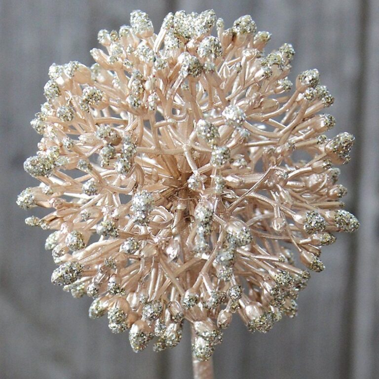 Kunstblume Allium in silber 45 cm