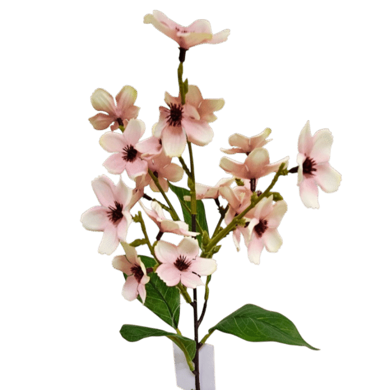 Bergenien Blütenzweig 46 cm Kunstblume hellrosa