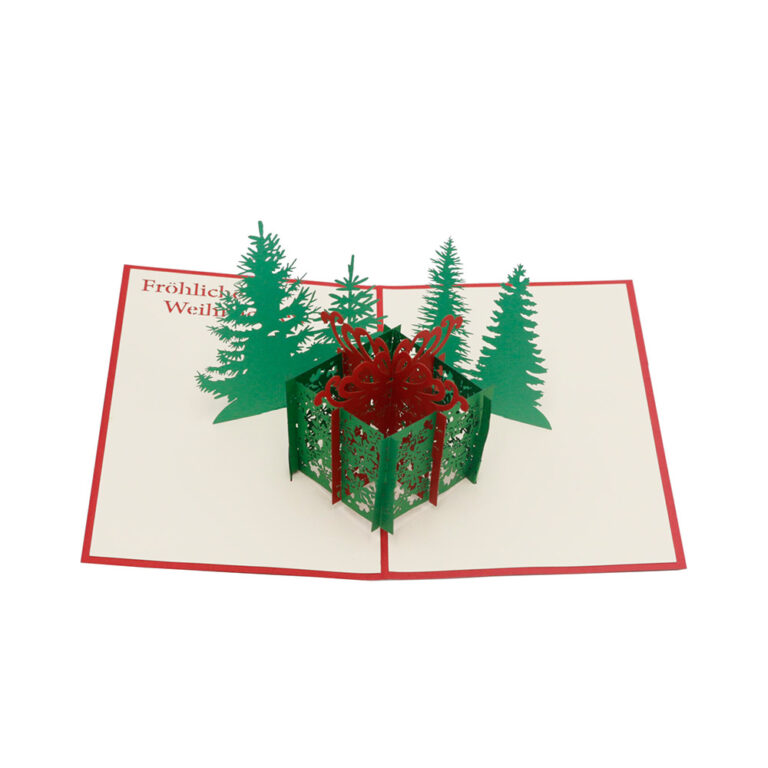 Karte 3D Geschenkbox Weihnachten