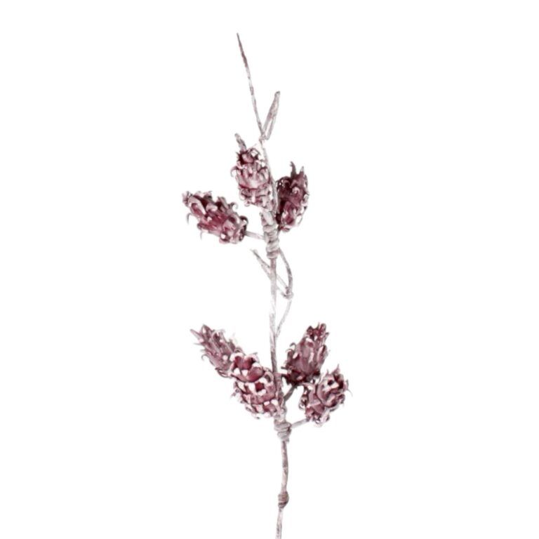 Exotic Fruchtstamm Kunstblume in Rot-Braun 82 cm