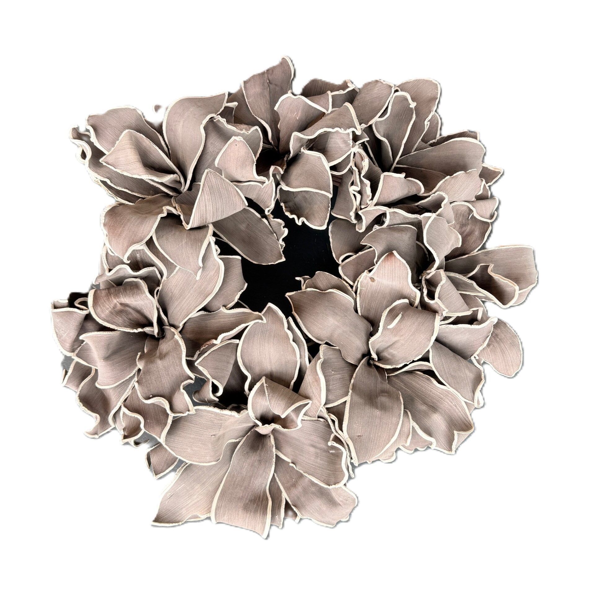 Kranz Confedrate Rose aus Schaumstoff in Braun-Grau 50 cm Kranz Confedrate Rose aus Schaumstoff in Braun-Grau 50 cm