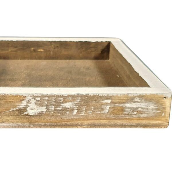 Tablett aus Naturholz quadratisch 20 cm