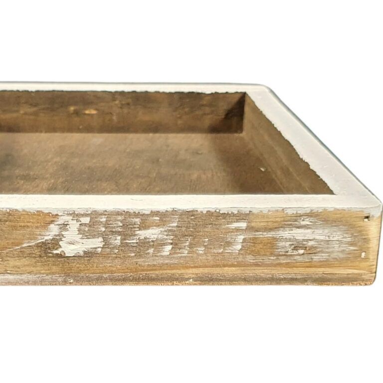 Tablett aus Naturholz quadratisch 20 cm