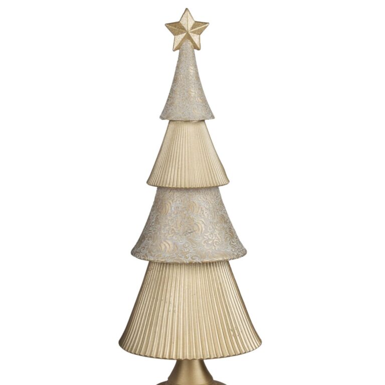 Tannenbaum Champagner mit Relief verziert 40 cm