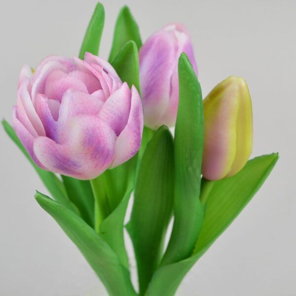 Künstliche Tulpen im Bund rosa 21 cm