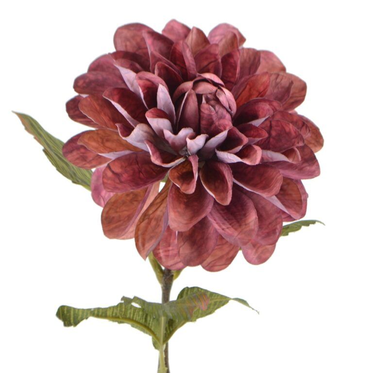 Kunstblume Dahlie in burgund-lila 56 cm