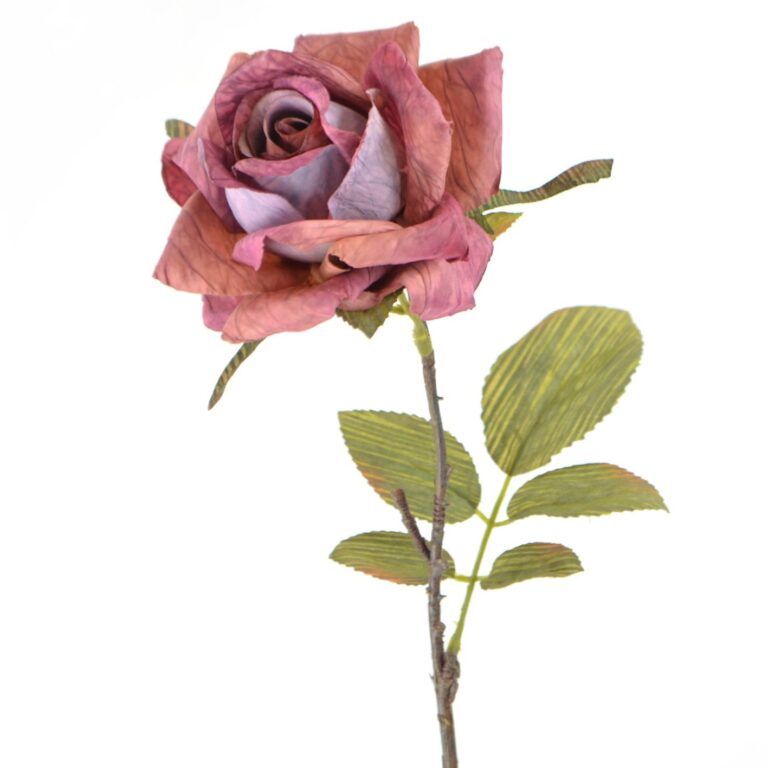 Kunstblume Rosa in burgund-lila 57 cm