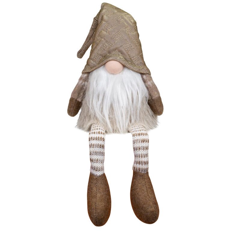 Wichtel Kantenhocker "Schnarchzapf" in Weiss-Braun 48 cm