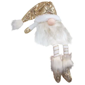 Wichtel Kantenhocker "Pippa" in Gold mit Pailletten 40 cm