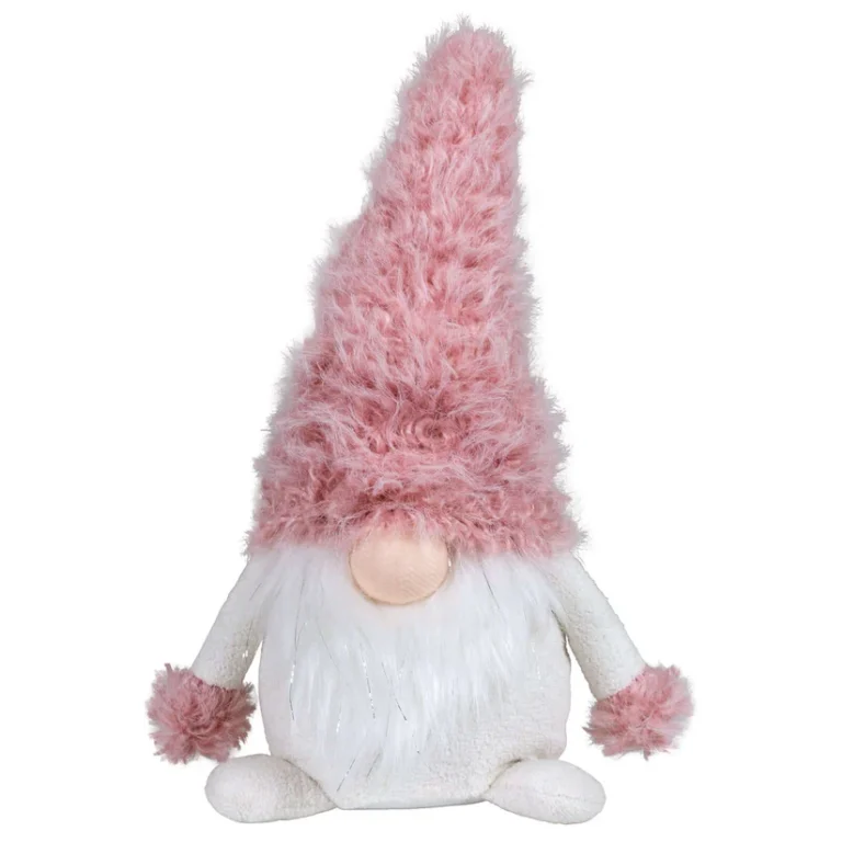 Wichtel "Zipfelchen" in Weiss-Rosa 30 cm
