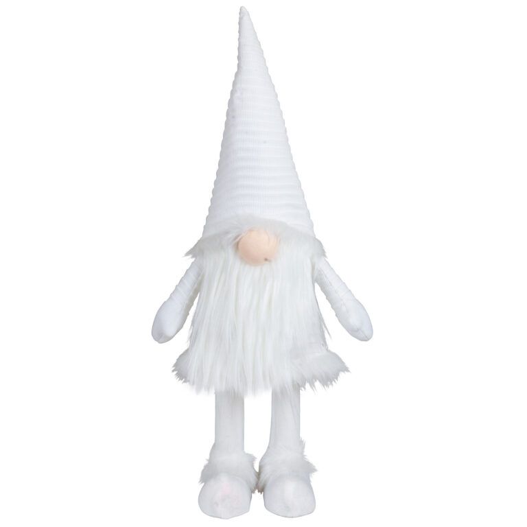 Wichtel Wackelgnom "Mümpfeli" mit leuchtender Nase in Weiss 63 cm Wichtel Wackelgnom "Mümpfeli" mit leuchtender Nase in Weiss 63 cm