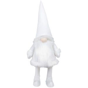 Wichtel Wackelgnom "Mümpfeli" in Weiss mit leuchtender Nase 90 cm