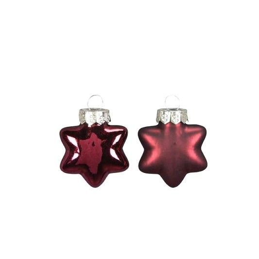 Stern Weihnachtskugeln 12 Stk. 3.5 cm in Rot Stern Weihnachtskugeln 12 Stk. 3.5 cm in Rot