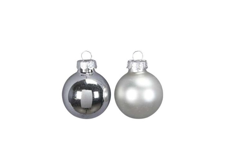 Weihnachtskugeln 20 Stk. 3 cm in silber
